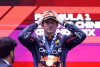SHANGHAI, CHINA - APRIL 21: Race winner Max Verstappen of the Netherlands and Oracle Red Bull Racing looks on, on the podium after the F1 Grand Prix of China at Shanghai International Circuit on April 21, 2024 in Shanghai, China. (Photo by Lars Baron/Getty Images) // Getty Images / Red Bull Content Pool // SI202404210310 // Usage for editorial use only //